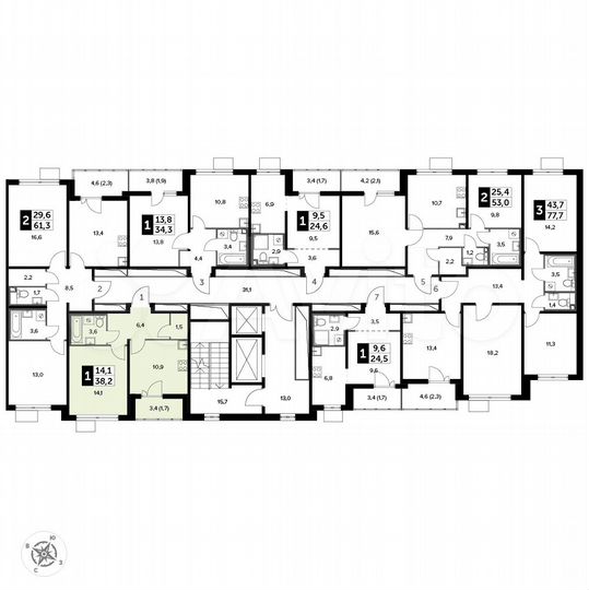 1-к. квартира, 38,2 м², 11/20 эт.