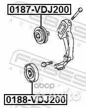 Ролик ремня приводного toyota land cruiser 200