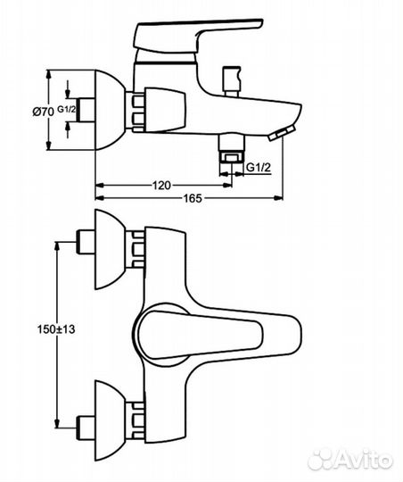 Смеситель Ideal Standard Cerasprint B9566AA
