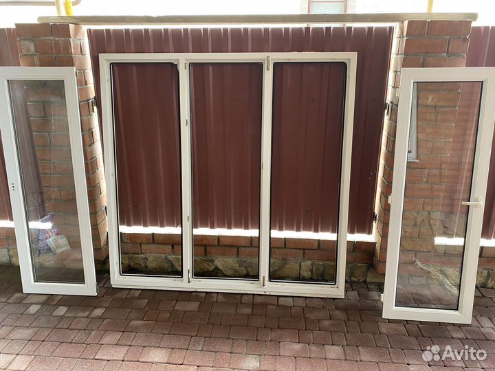Окно мет пластиковое 3 створочное