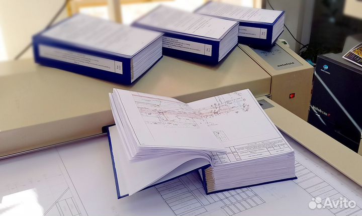 Широкоформатная печать чертежей А0+ / фальцовка