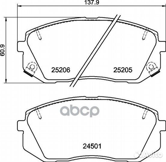 Колодки тормозные дисковые передн. i40 (VF) i40