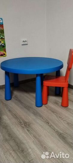 Детский стол и стул IKEA маммут