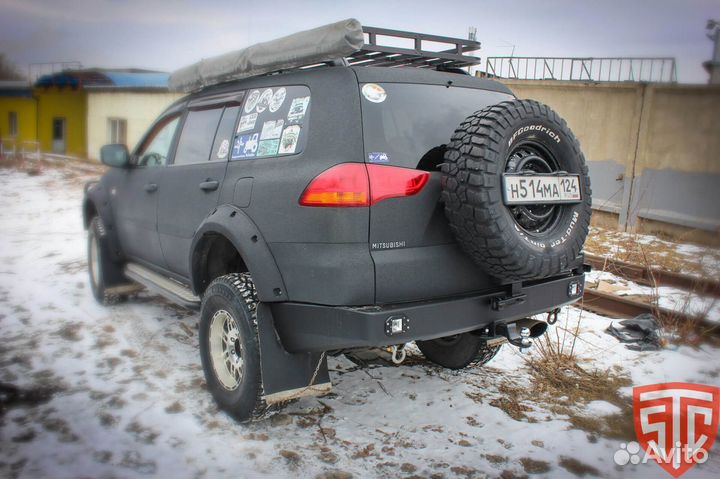 Бампер задний STC Mitsubishi Pajero Sport 08-2015