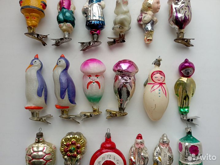 Ёлочные игрушки СССР фигурки
