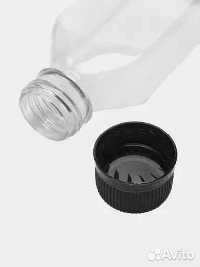 Флакон плоский 100 мл с двухкомпонентной крышкой