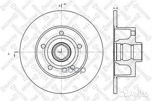 Диск торм. зад. audi a4 1.6-2.5tdi 96 Stellox 810