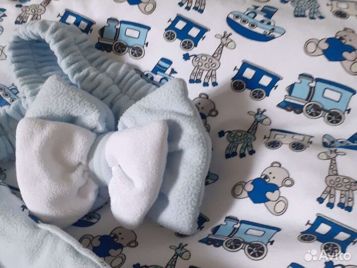 Конверт одеяло на выписку для мальчика зимний