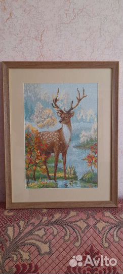 Картина вышитая крестиком (ручная работа)