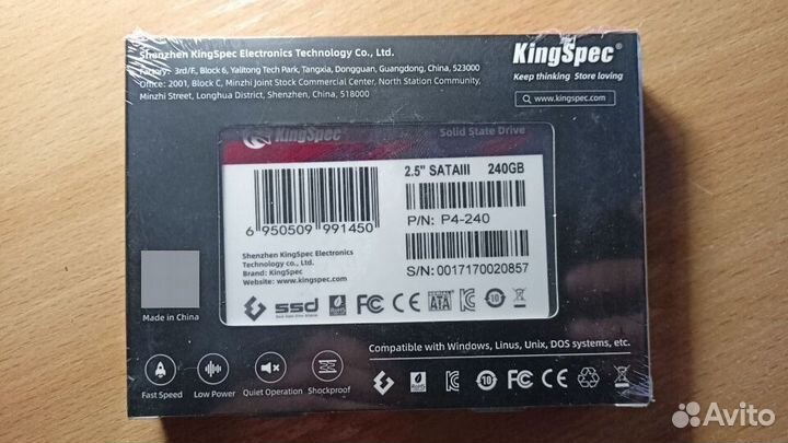 SSD KingSpec 240 Gb 2.5