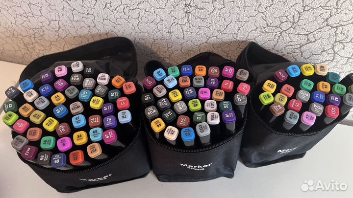 Маркеры для скетчинга двусторонние 24,36,48 шт