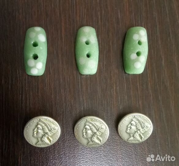 Пуговицы винтажные керамические и металлические