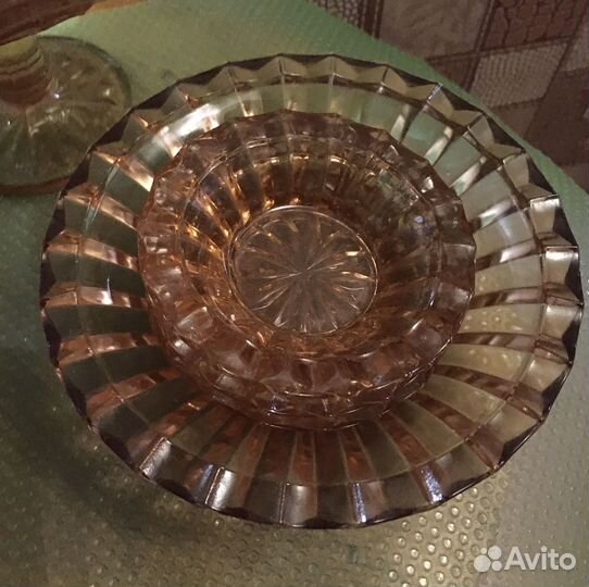 Посуда из карамельного стекла СССР