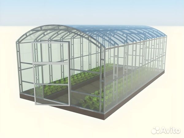 Прямостенная теплица с поликарбонатом