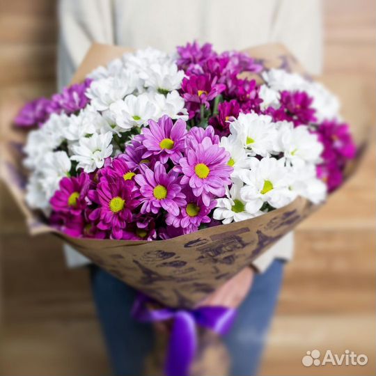 Хризантемы, Букет 51 Хризантема, Цветы с Доставкой