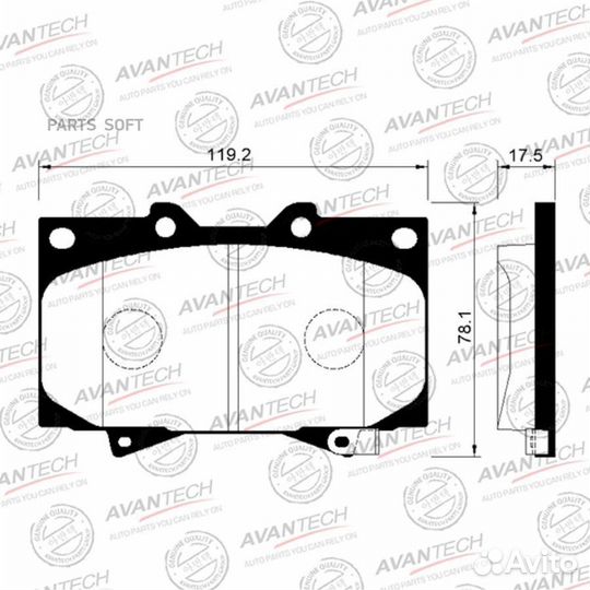Avantech AV251 Колодки тормозные toyota/lexus land