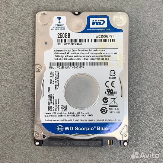 WD Scorpio Blue 250 GB (WD2500lpvt)