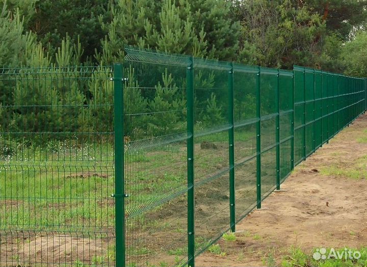 Забор Гиттер 3Д. Ворота. Калитки. Столбы