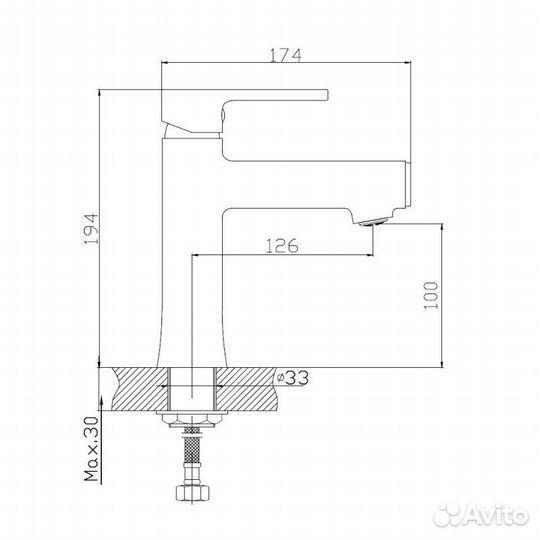 Смеситель для раковины Haiba HB10652, хром