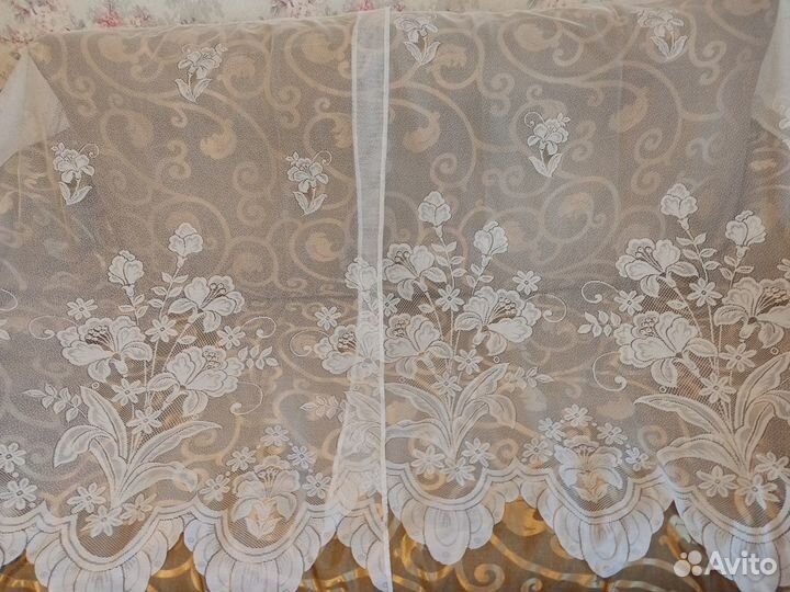 Занавески, тюль длинный на окно