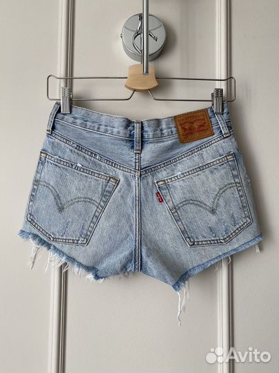 Шорты джинсовые голубые levis 501