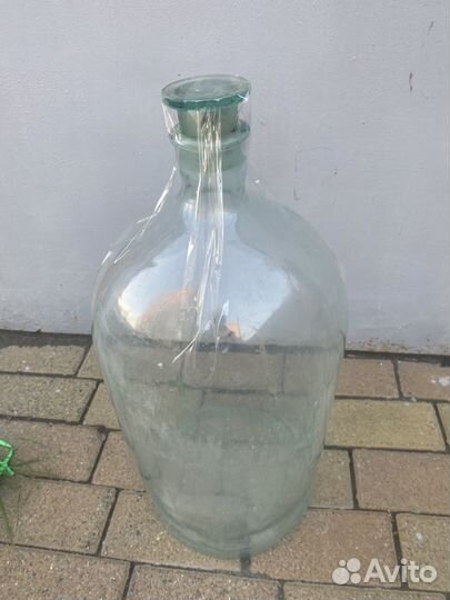Бутыль стеклянная 20 литров,большая
