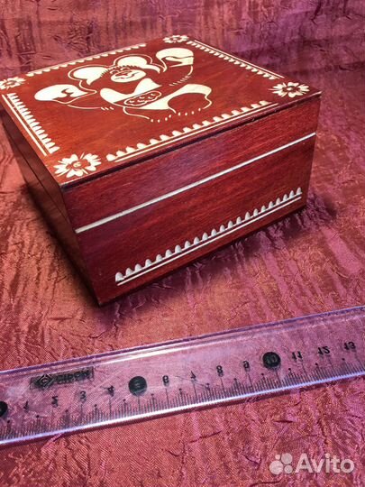 Шкатулка Олимпийский Мишка бокс дерево