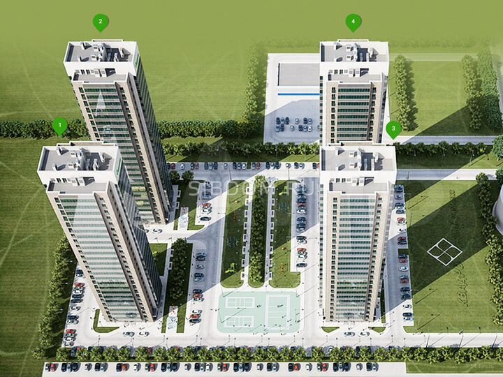 1-к. квартира, 47,4 м², 3/25 эт.