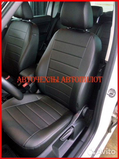 Чехлы Автопилот Skoda Yeti из экокожи чёрные Класс