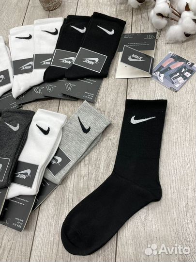 Носки nike высокие, микс 10 пар