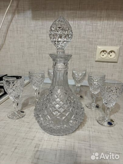Графин хрустальный богемия с бокалами