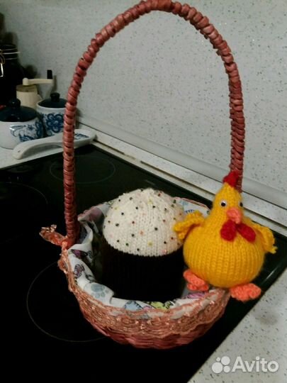 Корзина из бумажной лозы