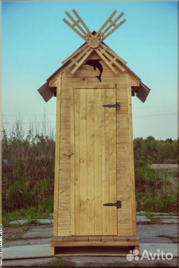Дачный туалет деревянный прямоугольник MAJ