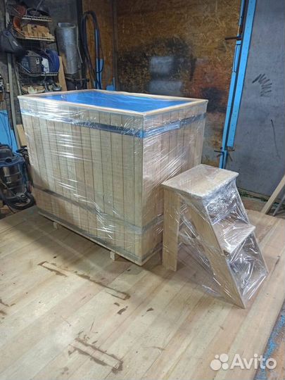 Прямоугольная купель для бани