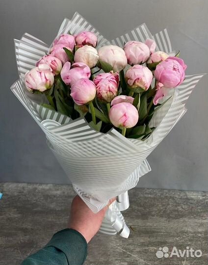 Пионы Букеты 101 Роза