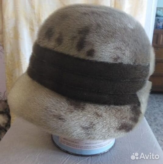 Шапка (шляпка) из нерпы серого цвета размер 56-57