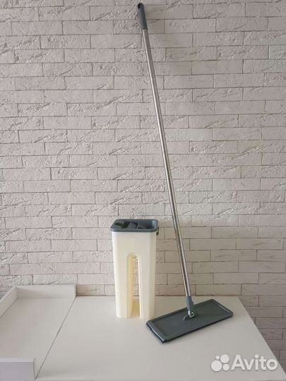 Швабра с ведром отжимом +2 насадки в подарок