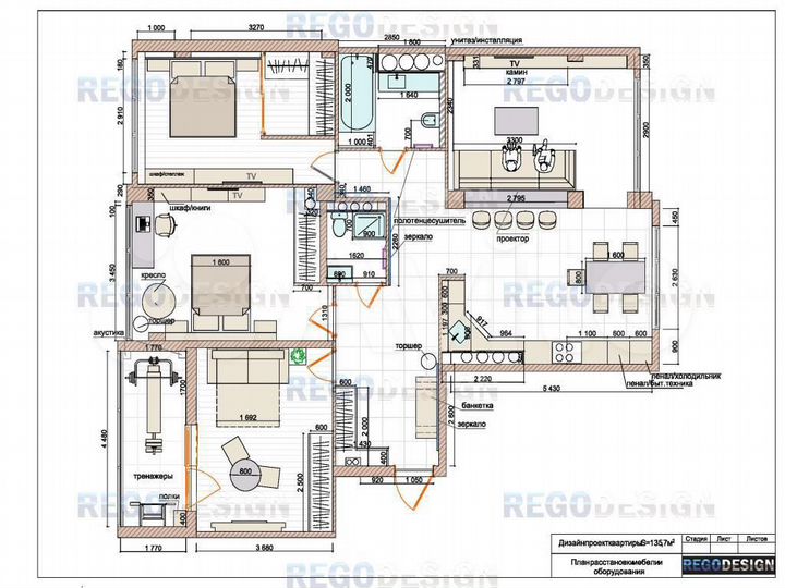 4-к. квартира, 127 м², 6/9 эт.