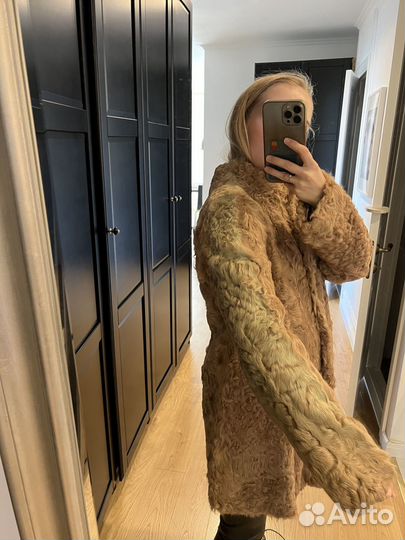 Шуба пальто тедди козлик натуральный
