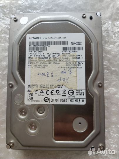 Жесткий диск Hitachi 3 tb