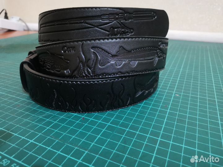 Мужской кожаный ремень 