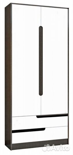 Шкаф 2-х створчатый Гавана белый