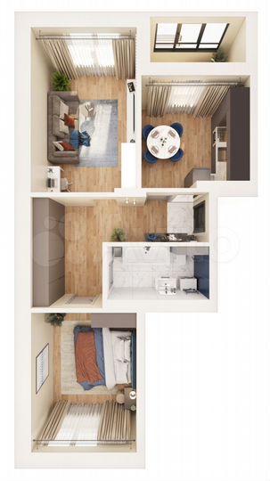 2-к. квартира, 63 м², 17/17 эт.