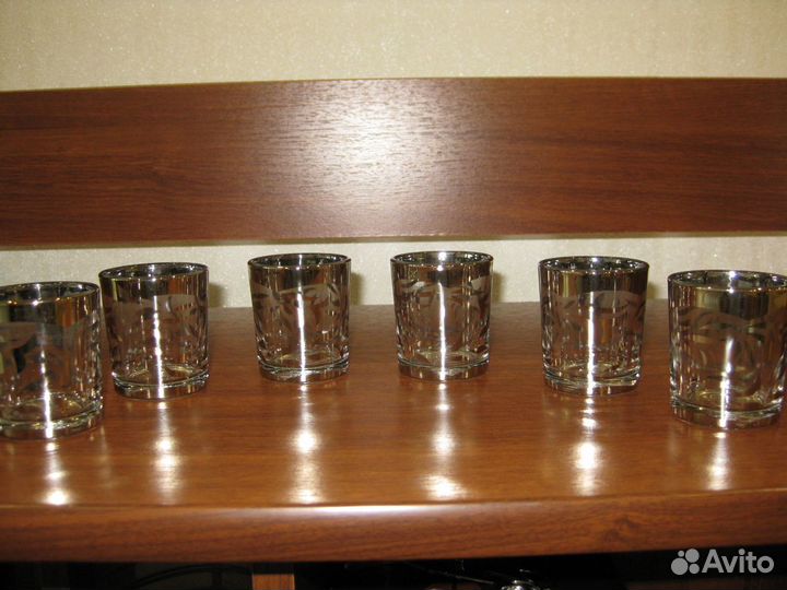 Набор рюмок стекло расписное 6 шт