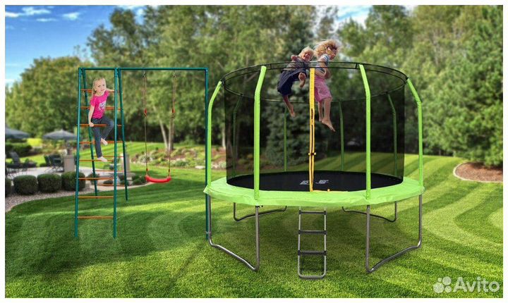 Батут с сеткой Baby Grad Cosmo 2.4м