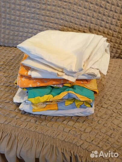 Постельное бельё б/у,пакетом, на пелёнки