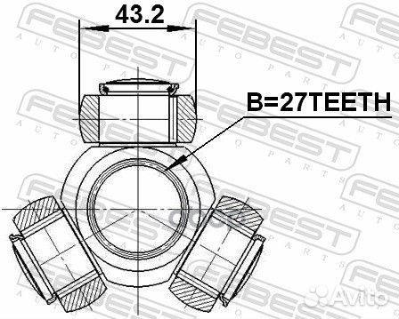 Трипоид 27x43.2 toyota RAV4 ACA3,ALA3,GSA33,ZSA3
