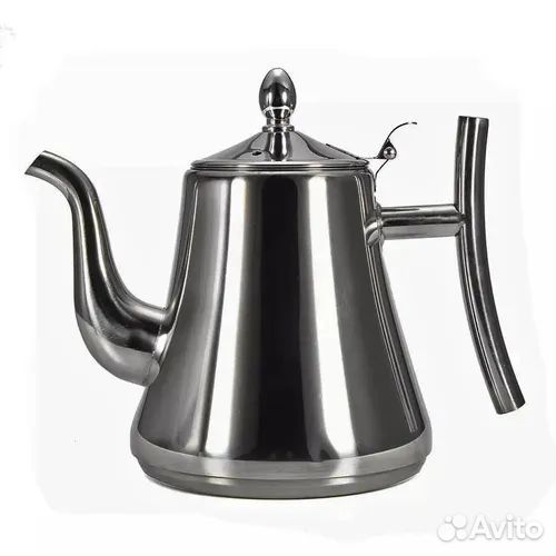 Чайник и заварник полированной нержавеющей стали