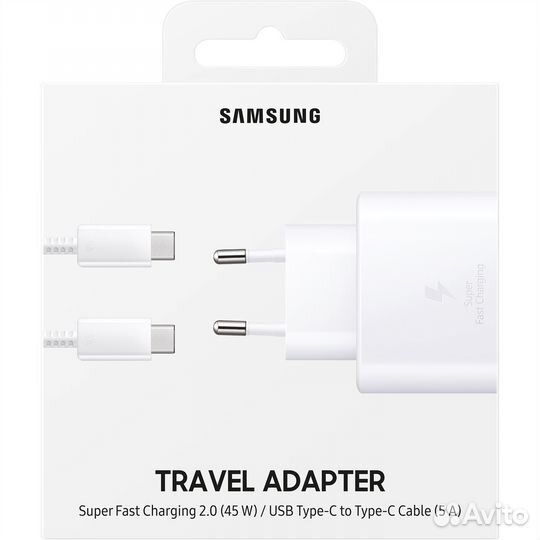 Зарядное устройство samsung adapter 45w type c
