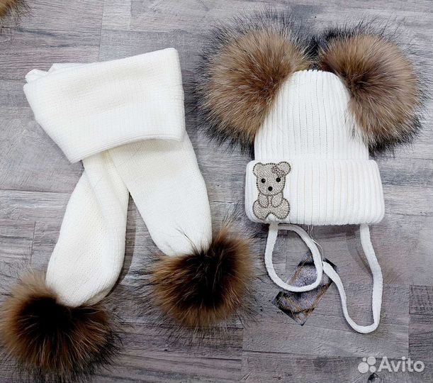 Комплект шапка, шарф